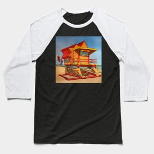 Cute Lifeguard tower in South Beach Miami Florida Baseball T-Shirt